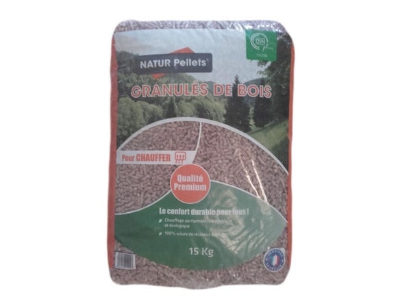 Granulés de bois AZURENERGIE en sac, 15 kg