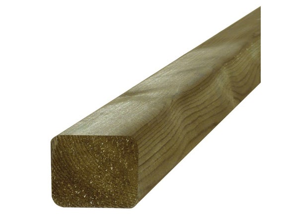 Lambourde pour terrasse bois résineux Pin, vert, L.2.4 m x l.7 cm