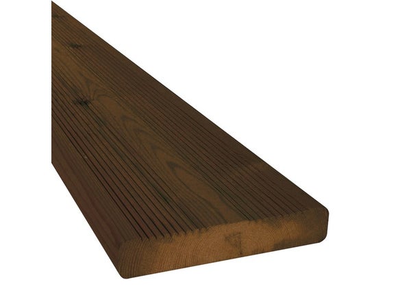 Planche bois Pin, marron, L.240 x l.14.5 cm x Ep.27 mm