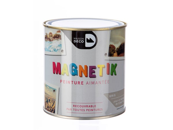 Peinture Magnétique Noir Satin Maison Deco Magnétik C'Est Génial ! 0.5 L
