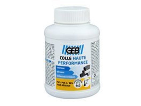 Colle haute performance GEB, blanc, 250 ml + pinceau