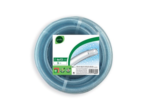 Tuyau d'arrosage nu GEOLIA Cristal arme L.5 m Diam.6 mm
