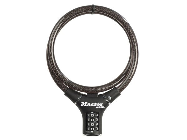 Câble antivol vélo, MASTER LOCK, L.0.9 m x diam.12 mm