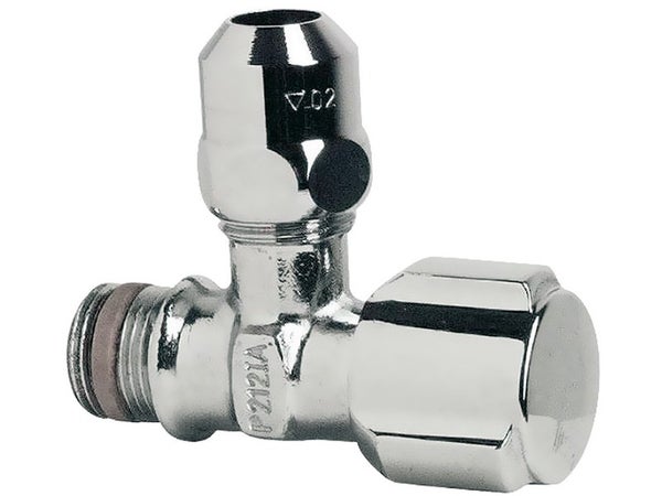 Robinet D'Arrêt Équerre À Visser Laiton Mm 15 X 21 Pour Tube En Cuivre
