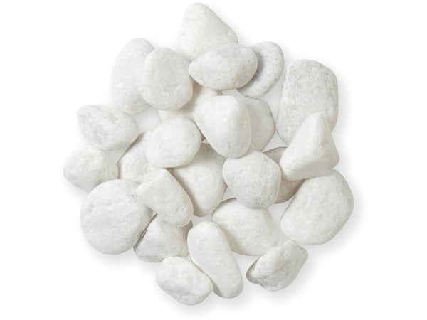 Galets marbre blanc 30/50mm, 3.5kg