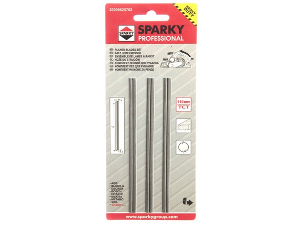 Lot de 3 lames pour rabot Diam. 110 mm