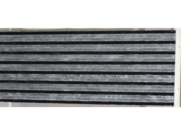 Rideau Portiere C114 Chenille Florence 90X220 Gris Noir