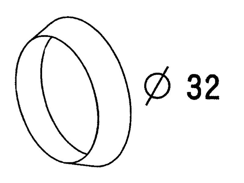 Assemblage crochet de suspension - Décor : Noir - Entraxe : 32 mm