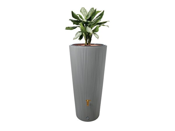 Récupérateur d'eau aérien GARANTIA cylindrique gris zinc , 220 l