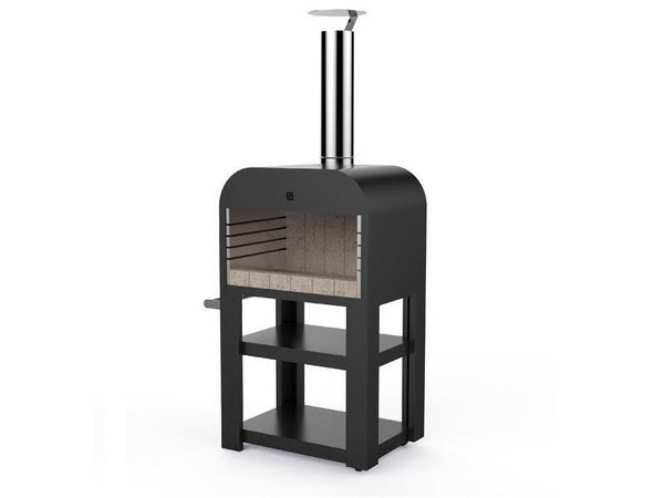 Barbecue au charbon de bois, gris anthracite