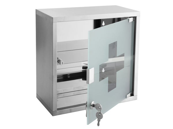 Armoire à pharmacie l.30 cm, imitation métal, Roma