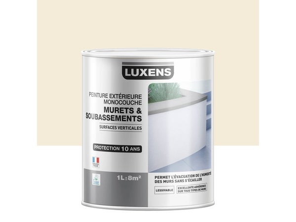 Peinture muret et soubassement Surfaces verticales LUXENS, meuliere, 1 l