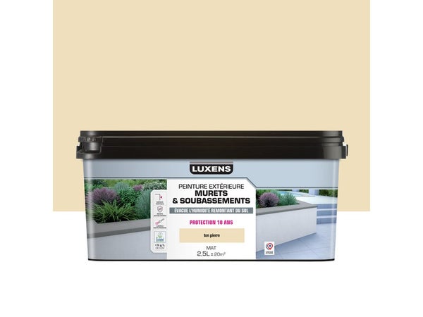 Peinture muret et soubassement Surfaces verticales LUXENS, pierre, 2.5 l