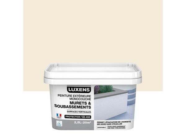 Peinture muret et soubassement Surfaces verticales LUXENS, meuliere, 2.5 l