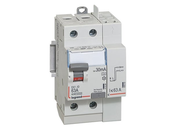 Interrupteur différentiel LEGRAND, 30 mA 63 A type A arrivée haut / départ haut