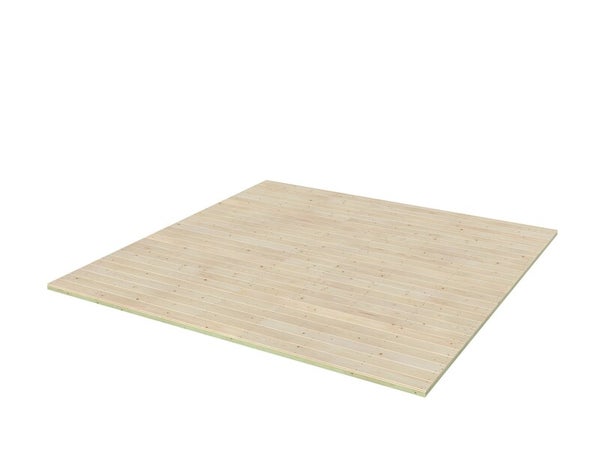 plancher en bois NATERIAL pour abri 9m2 contemporain, L. 297 x H.45 x P.302.6 cm