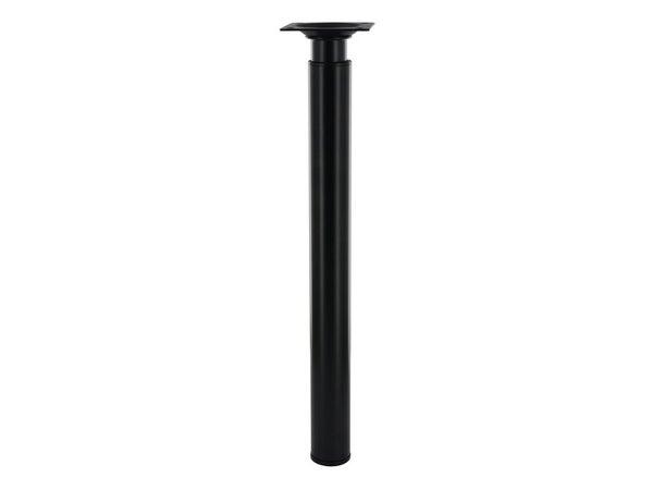 Pied de meuble cylindrique CIME réglable, H.De 31 à 50 cm acier époxy noir