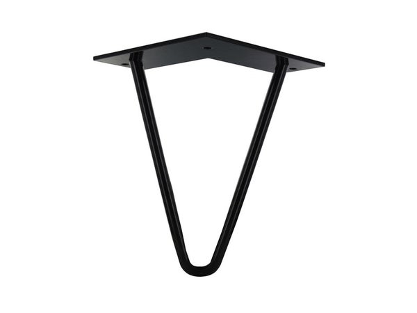 Pied meuble design CIME fixe, H.16 cm acier époxy noir