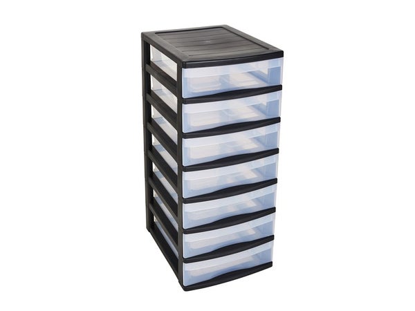 Tour de rangement optimo plastique , l.30 x P.42 x H.70.5 cm
