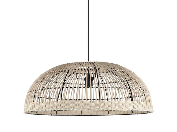 Suspension 1x e27 bois naturel BOUDET Tispun D.65.5 cm