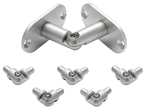 Kit pour angle garde-corps aluminum gris, Inga ARTENS, sans colle