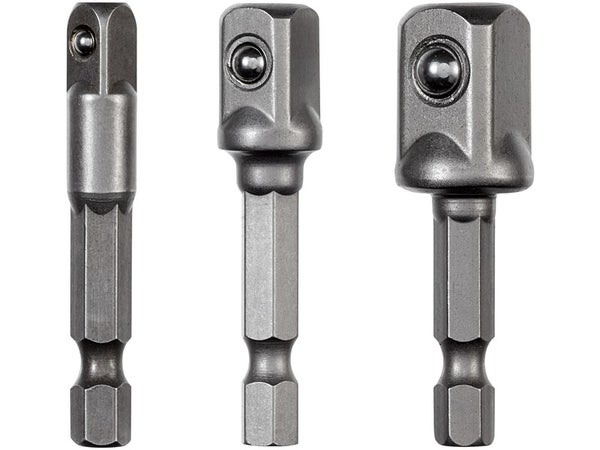 Lot de 3 adaptateurs 1/4', 3/8', 1/2'50 mm, DEXTER