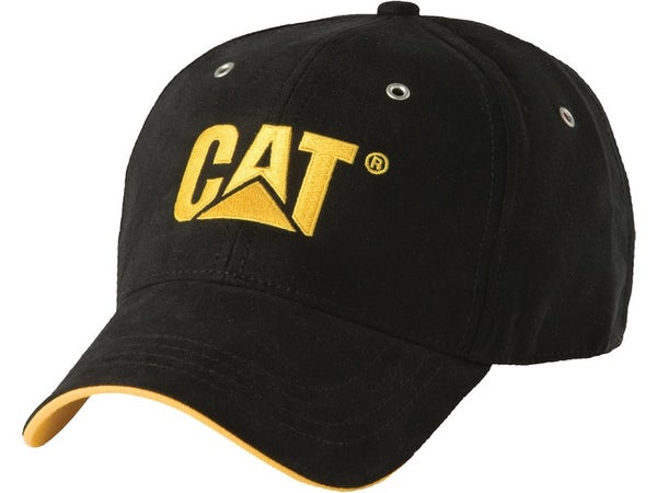 Casquette CATERPILLAR jaune et noire, taille ajustable