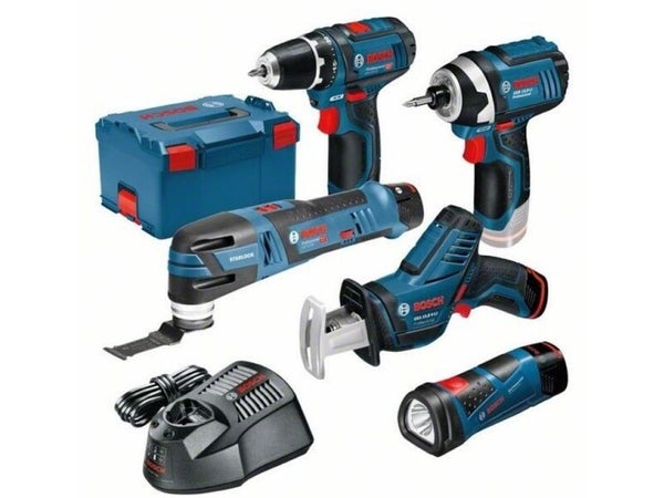 Pack de 5 outils sans fil BOSCH PROFESSIONAL, 12 V 2 Ah, 3 batteries