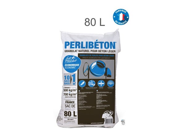 Agregat Perlibeton de beton leger blanc, 10.4 kg