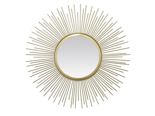 Miroir rond soleil, diam. 50 cm, or