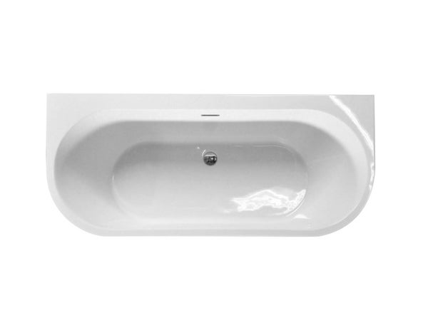 Baignoire semi-îlot l.75 x L.150 cm, blanc Ilova, BALNEO