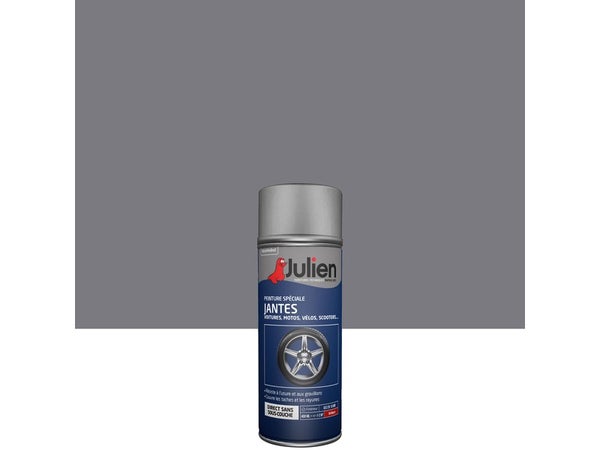 Bombe de peinture Jantes JULIEN gris brillant 400 ml