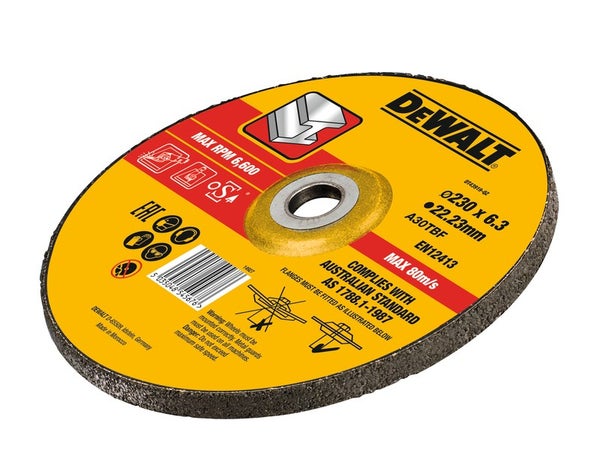 Disque a meuler pour inox, DEWALT DT43919, diam. 230 x 6 x 22 mm