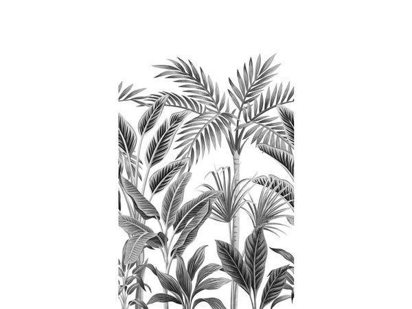 Papier peint blanc et noir l.159 x H.280 cm