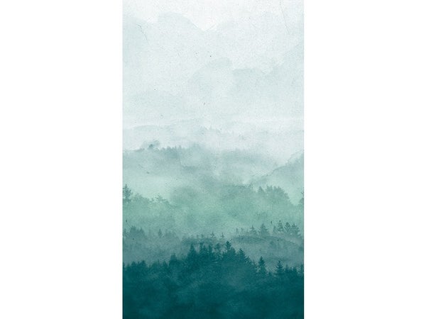 Papier peint panoramique paysage vert l.159 x H.280 cm