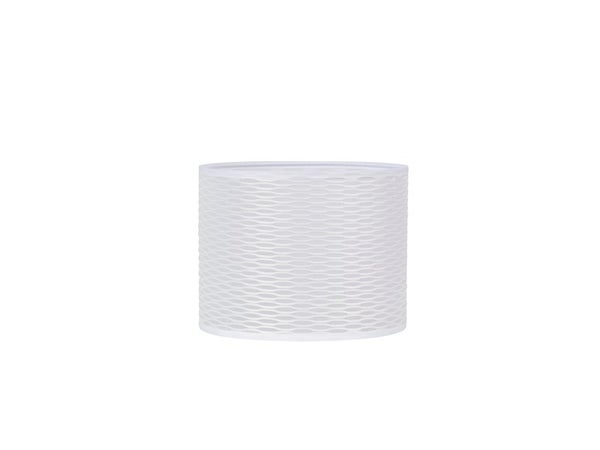 Abat-jour Cylindre Hauteur 14 cm, Diamètre 18 cm polyamide, blanc COREP