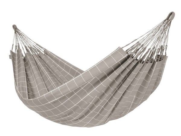 Hamac double de jardin en tissu Brisa gris almond