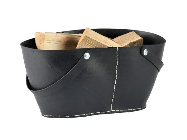Panier à bûches, DIXNEUF Evea, l.50 x H.26 cm, noir