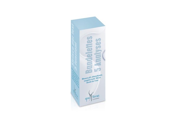 Bandelettes 5 analyses pour spa BAYROL SpaTime, 50 languettes