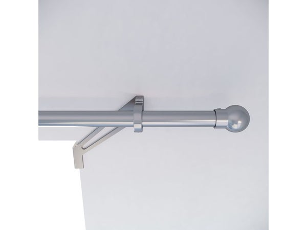 Lot de 2 supports sans perçage Fenêtre encastrée chrome mat IB+