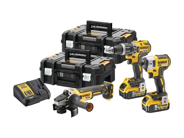 Pack de 3 outils sans fil DEWALT Dck384p2t-qw 5 Ah, 2 batteries