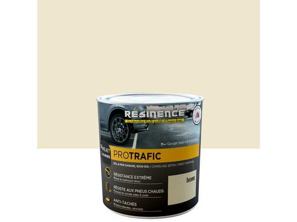 Peinture sol Protrafic RESINENCE, RAL 1015, ivoire satiné, 0.3 l