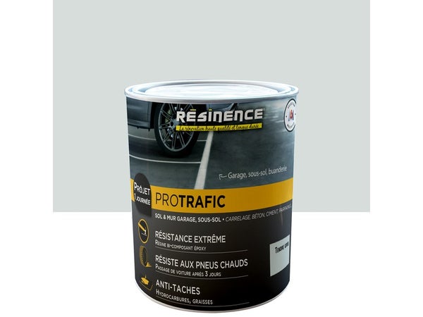 Peinture sol Protrafic RESINENCE, RAL 7035, gris tendre satiné, 2 ll