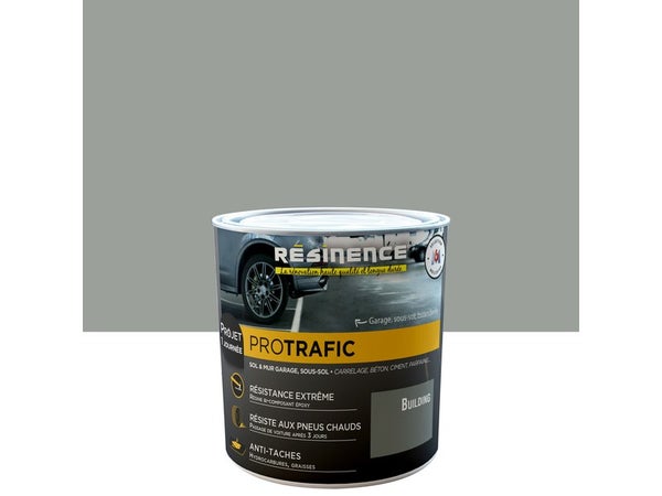 Peinture sol Protrafic RESINENCE, RAL 7046, building satiné, 0.3 l