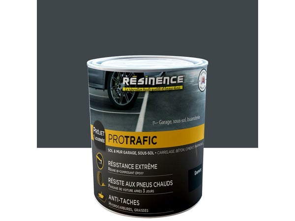 Peinture sol Protrafic RESINENCE, RAL 7015, graphite satiné, 2 l