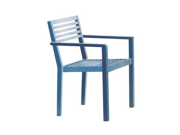 Fauteuil de jardin DCB GARDEN Gaston en aluminium bleu