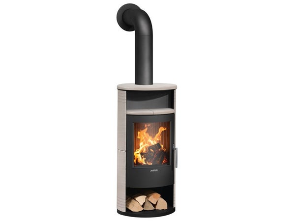 Poêle à bûche JUSTUS Island 5 bordeaux / noir, 5 kW