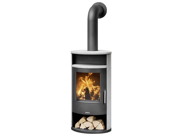 Poêle à bûche JUSTUS Island 7 gris / noir, 6 kW