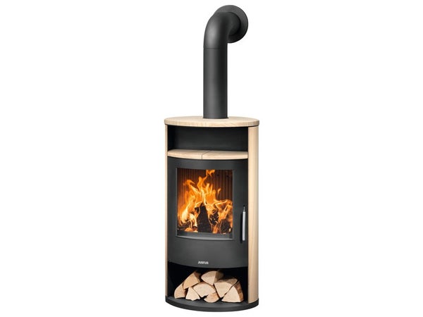 Poêle à bûche JUSTUS Island 7 sable / noir, 6 kW