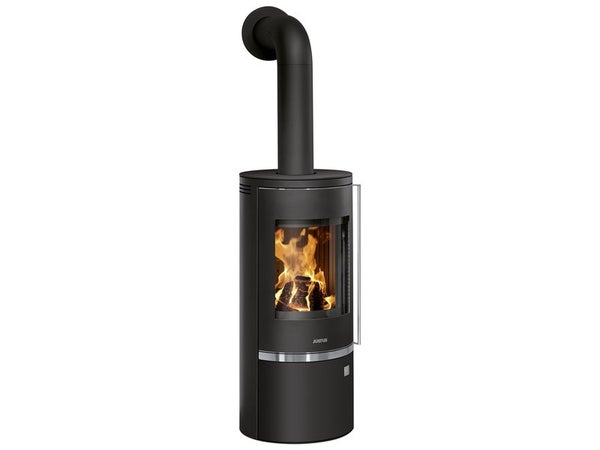Poêle à bûche JUSTUS Faro 2.0 porte fonte noir, 6 kW